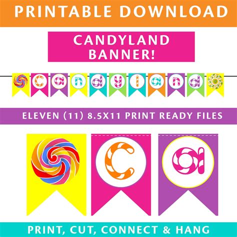 Candyland Banner Printable